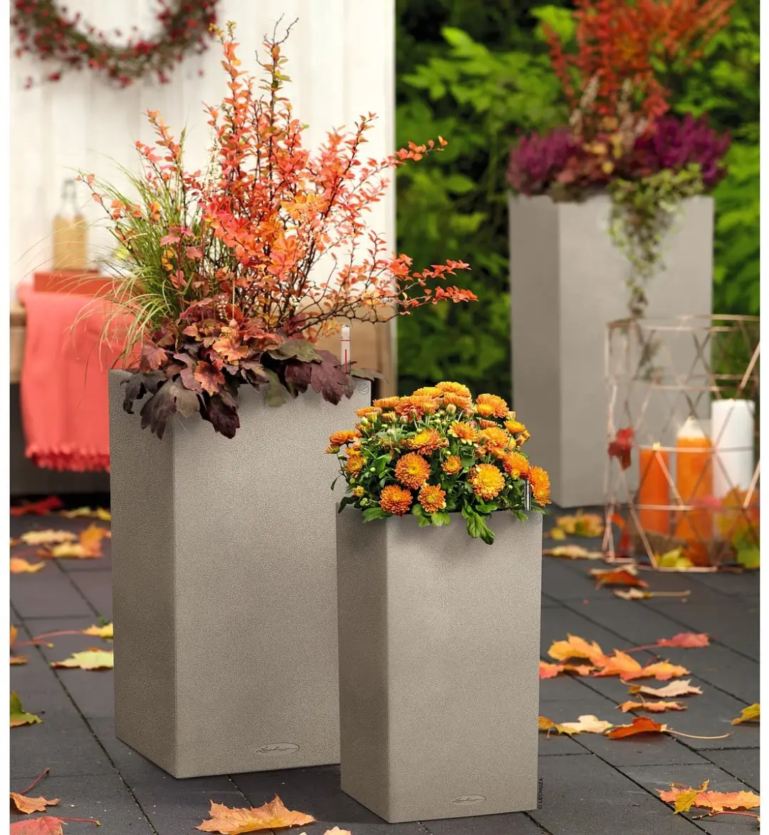 Lechuza Canto Stone 30 High Plantenbak - 12L - Zandbeige - afbeelding 2 van 6