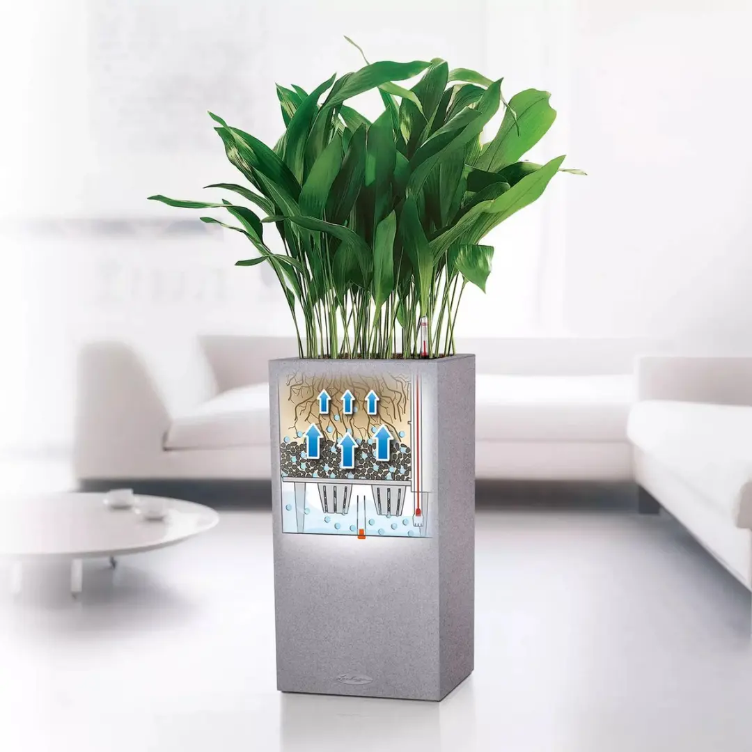 Lechuza Canto Stone 30 high plantenbak - kwartswit - afbeelding 6 van 6