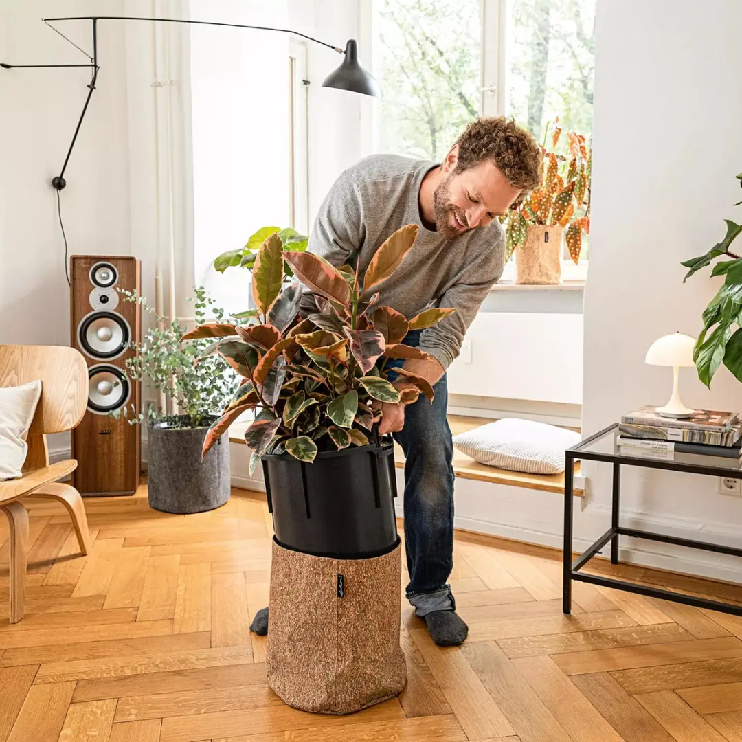 Lechuza Trendcover 32 Plantenbak - 13L - Crème - afbeelding 4 van 6
