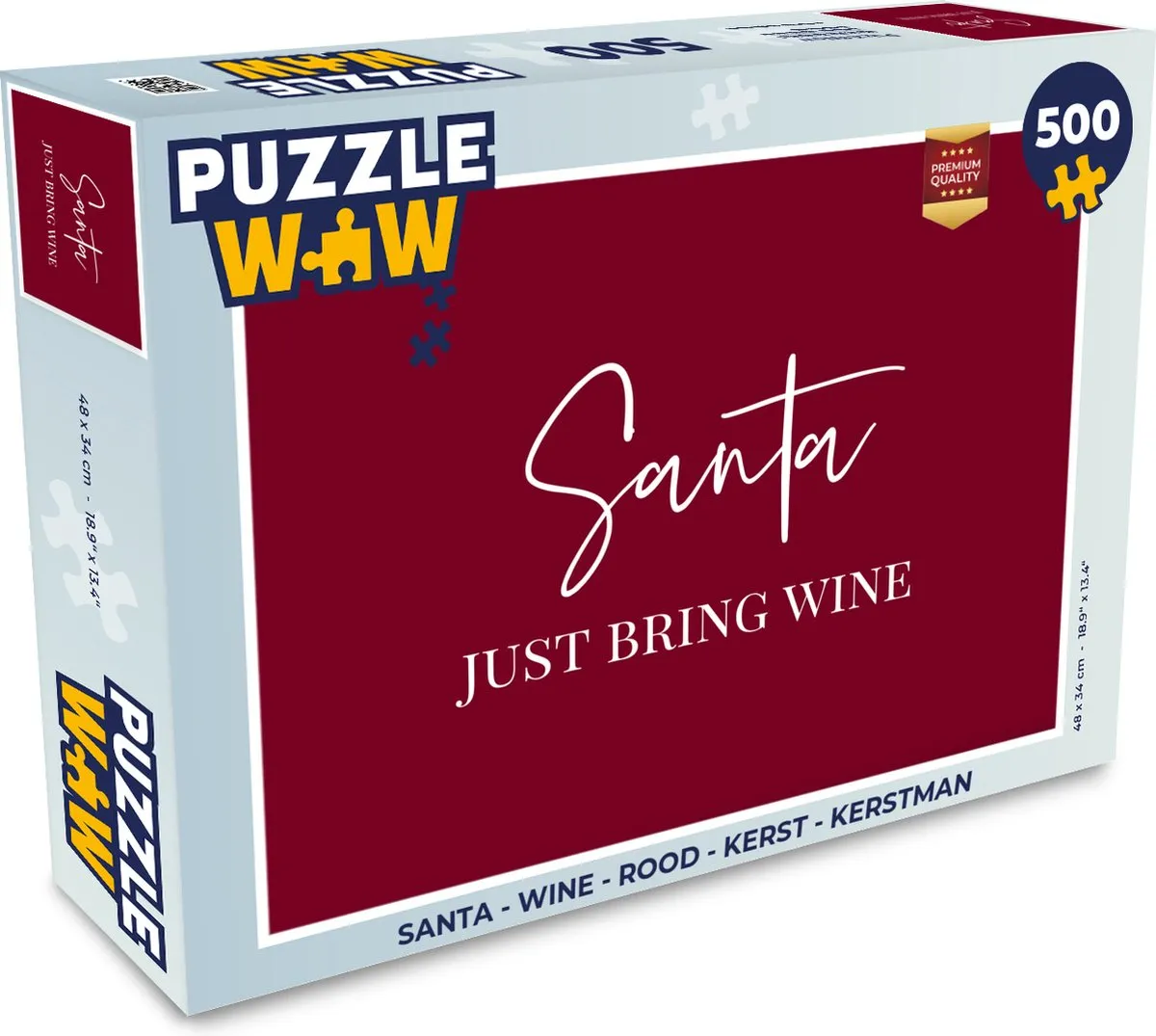PuzzleWow Santa Wine Legpuzzel 500 Stuks