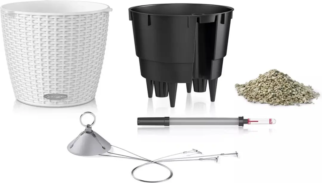 Lechuza NIDO Cottage 28 Plantenbak - 6 l - Lichtgrijs - afbeelding 4 van 6