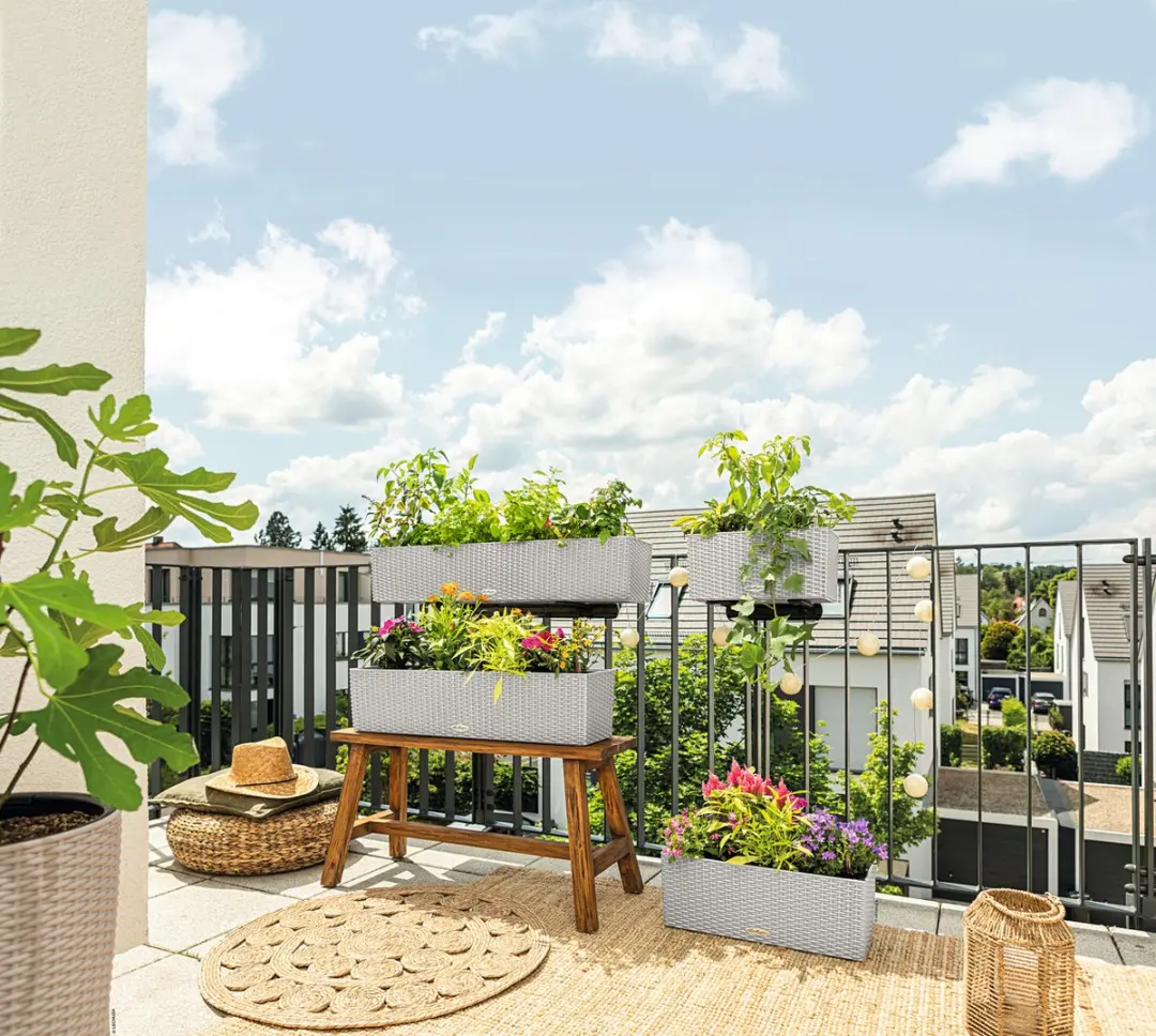 Lechuza Balconera Cottage 40 Plantenbak - Lichtgrijs - afbeelding 4 van 6