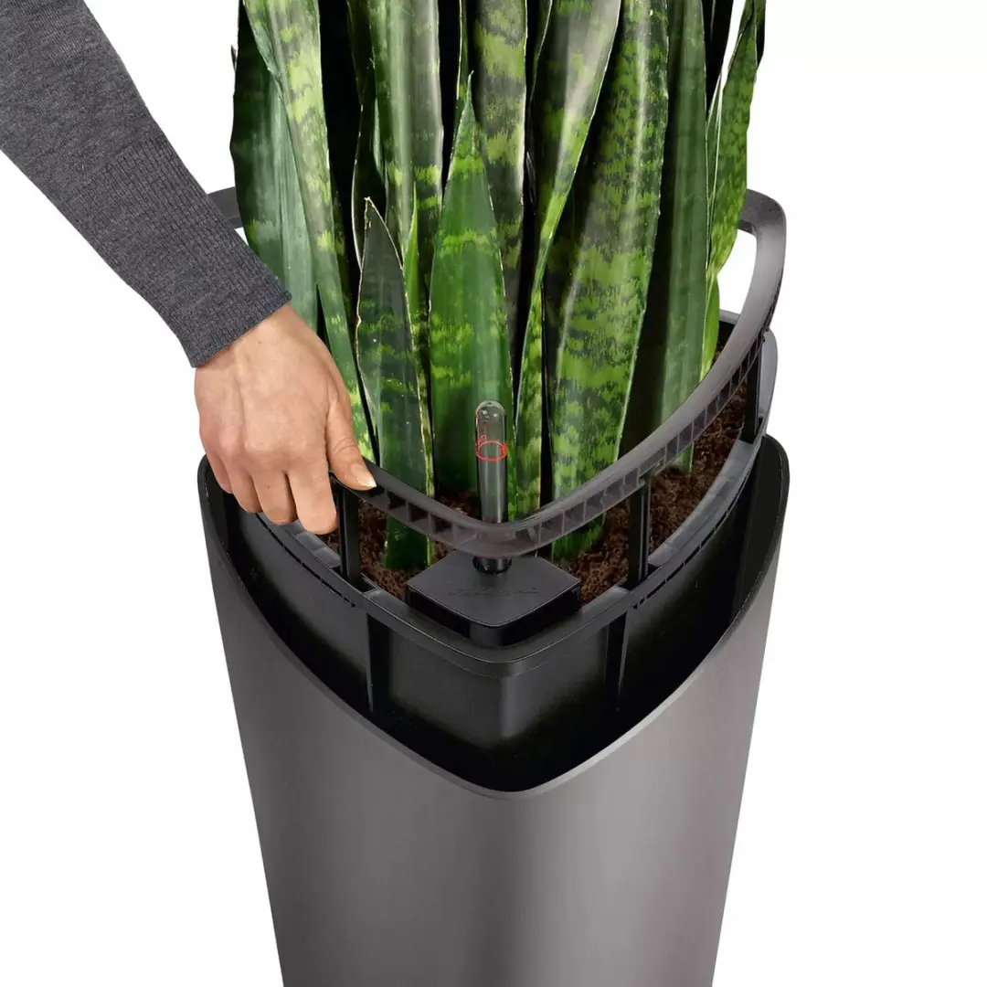 Lechuza Delta Premium 30 Plantenbak - Antraciet Metallic - afbeelding 3 van 6