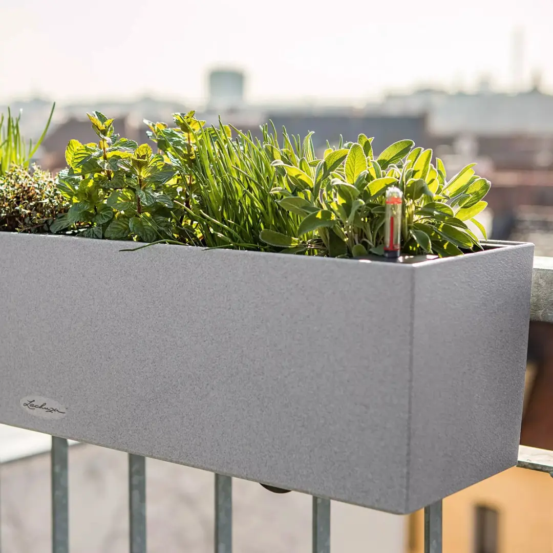 Lechuza Balconera Stone 80 Plantenbak - 12 l - Steengrijs - afbeelding 6 van 6