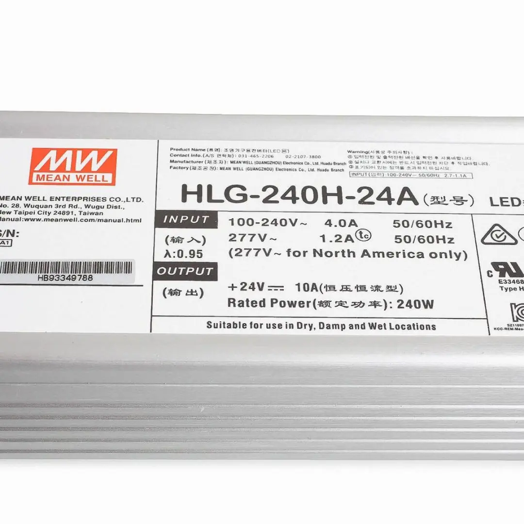 Mean Well HLG-240H-24A LED-driver - 240W - 24V - afbeelding 2 van 5