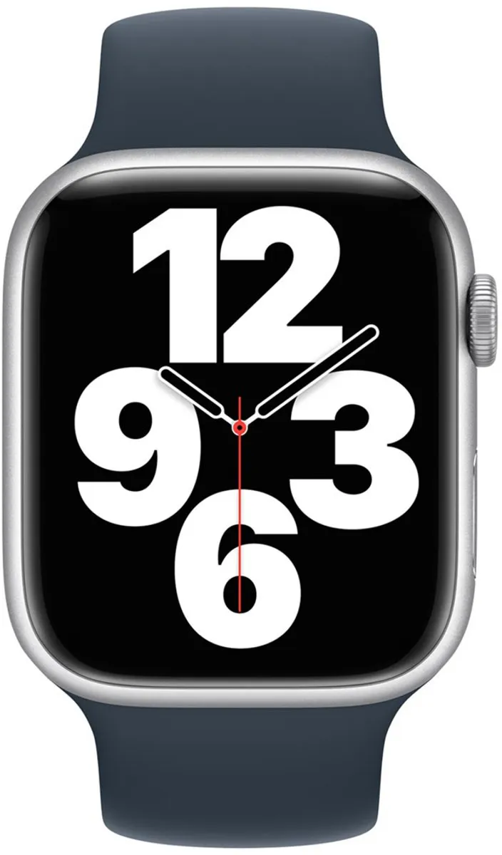 Apple Siliconen Solobandje Storm Blue - Maat 7 - 44/45/46/49mm