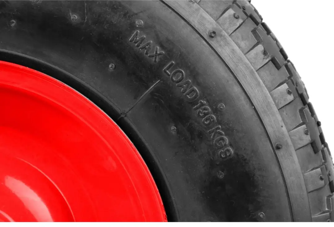 GEKO Rubberwiel G71006 Kruiwagen - 320mm - 90kg draagkracht - afbeelding 4 van 6