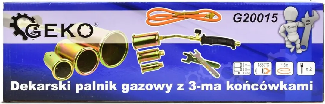 GEKO Propaantoorts 20kW - 3 koppen - 1,5m slang - afbeelding 4 van 6