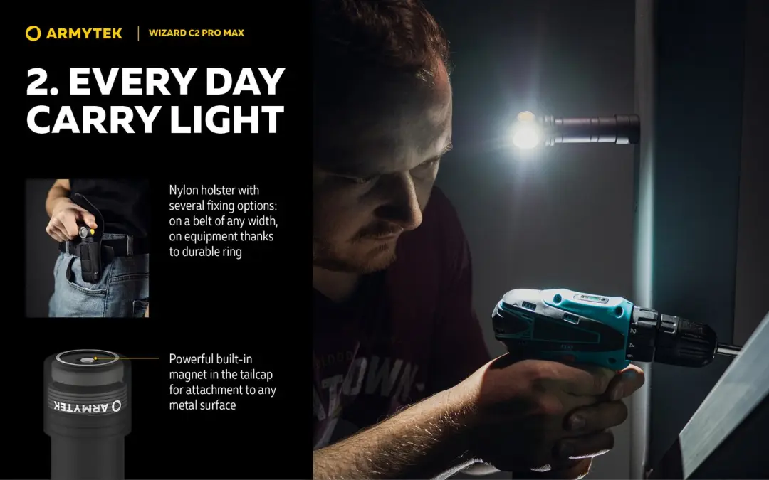 Armytek Wizard C2 Pro Max White Zaklamp - 4000lm - F06701PC - afbeelding 5 van 6