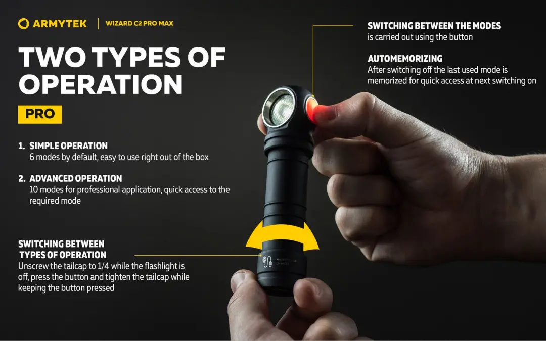 Armytek Wizard C2 Pro Max White Zaklamp - 4000lm - F06701PC - afbeelding 6 van 6