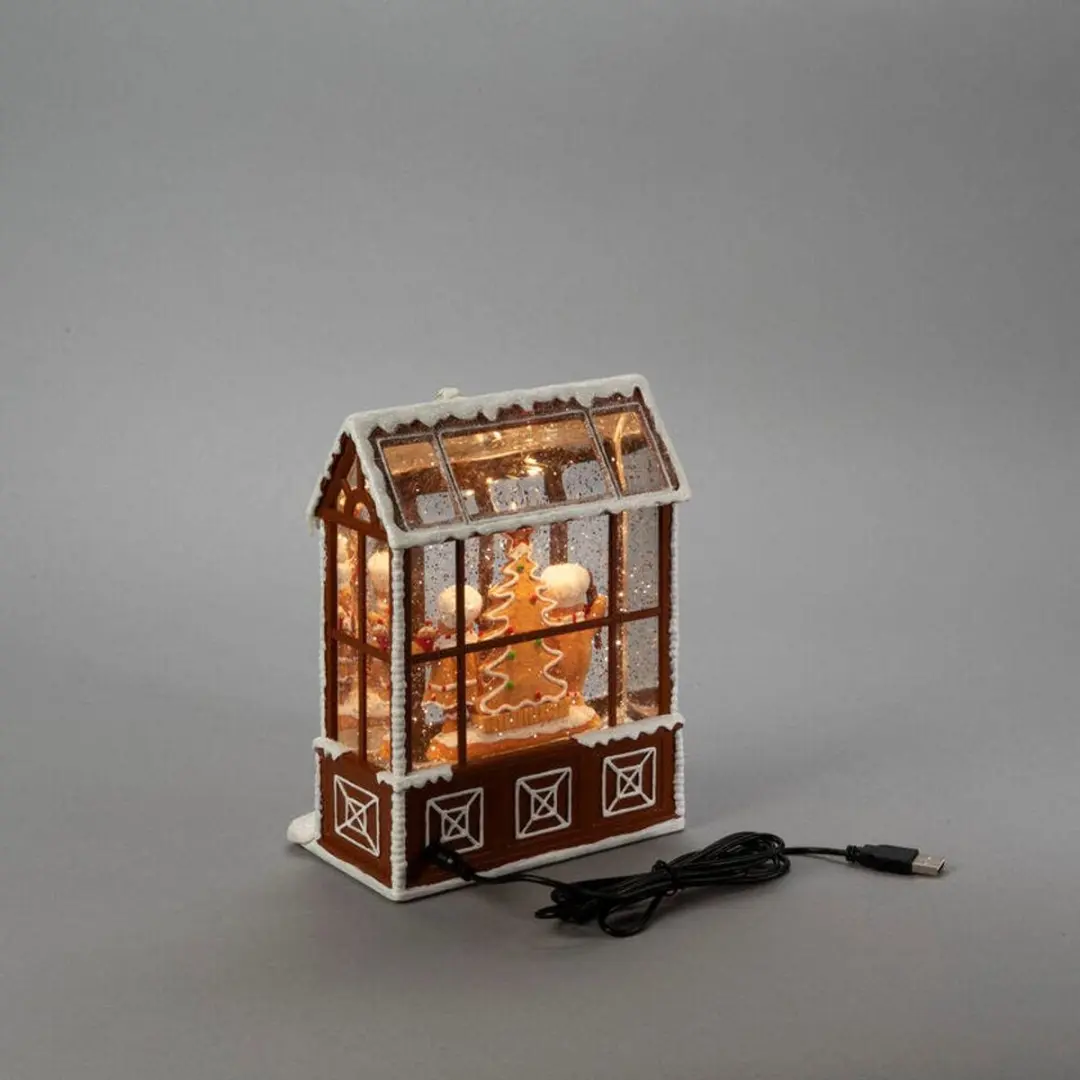 Konstsmide LED Sneeuwlantaarn Waterspinner Peperkoek Bruin - afbeelding 3 van 5