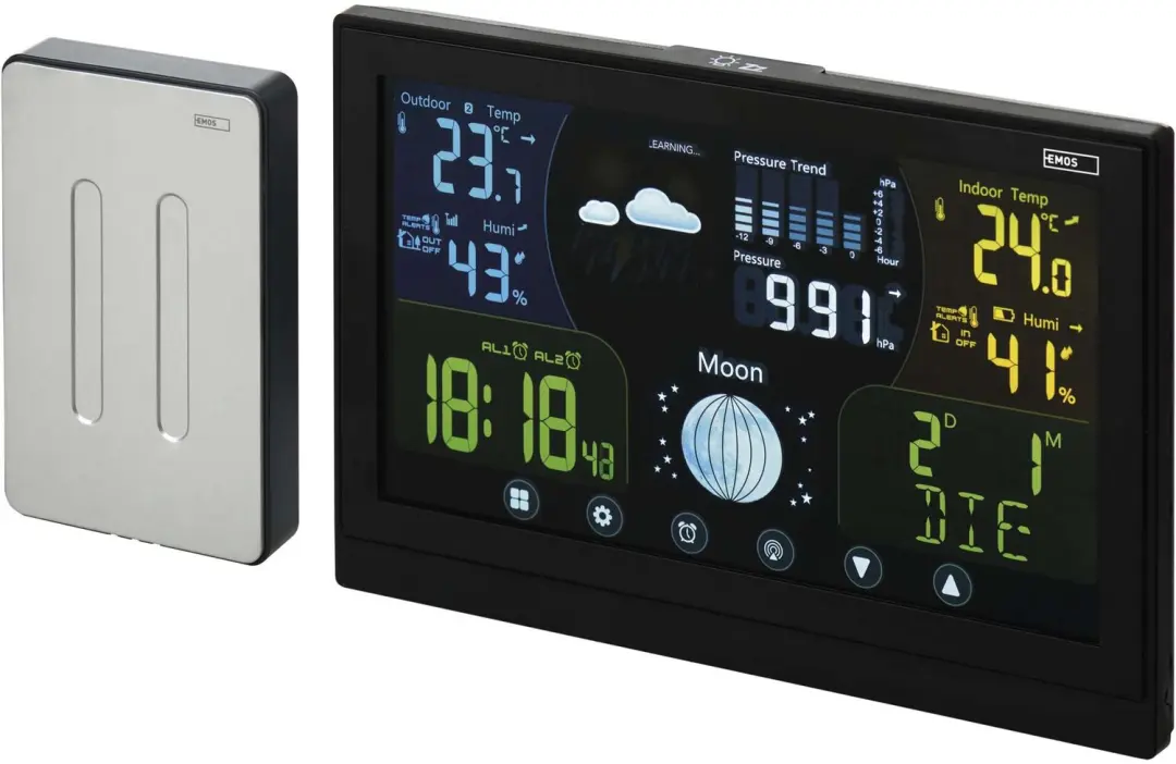 Emos E6018 Draadloos Weerstation - Buitensensor - Zwart - afbeelding 5 van 6