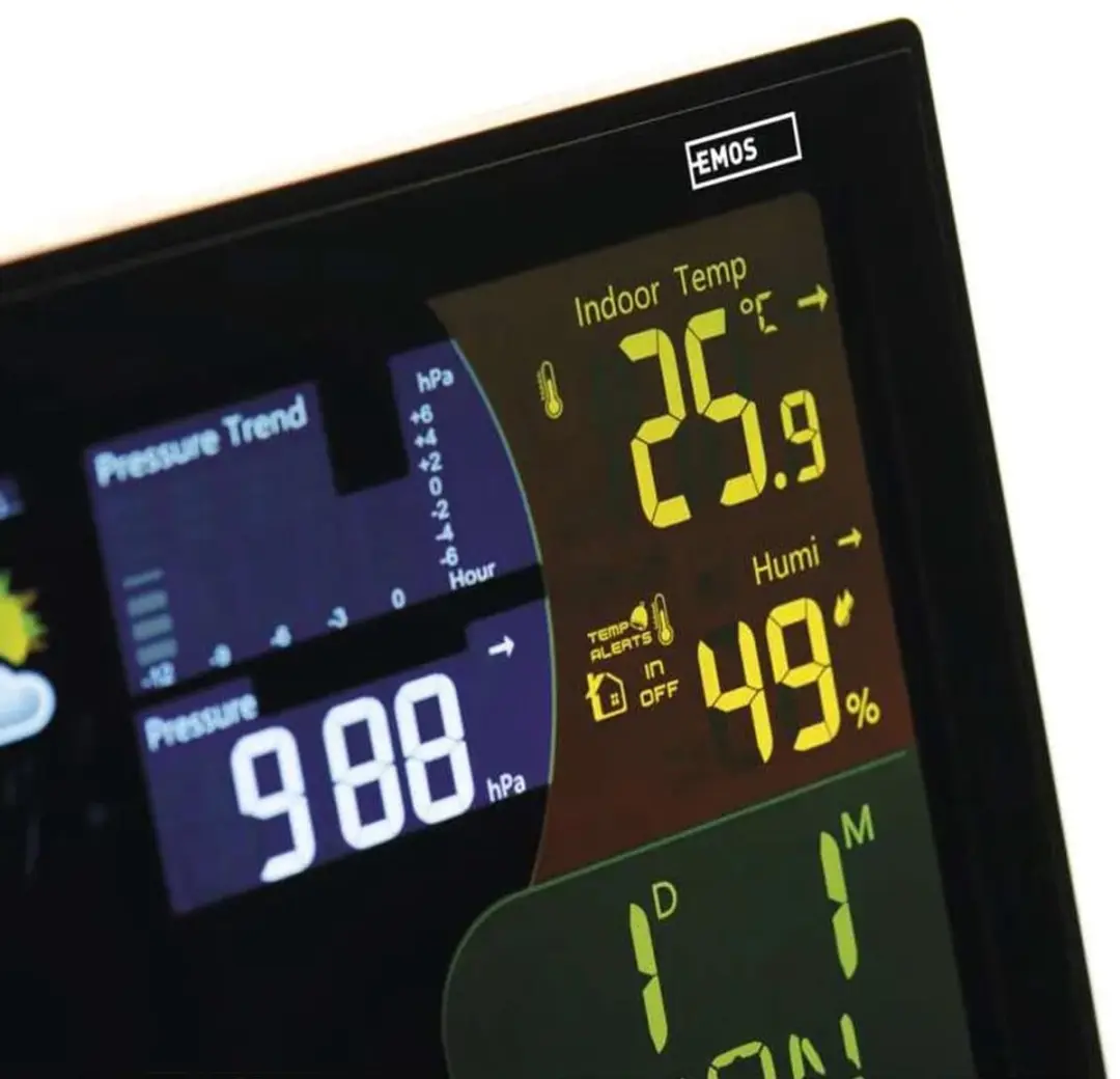 Emos E6018 Draadloos Weerstation - Buitensensor - Zwart - afbeelding 2 van 6