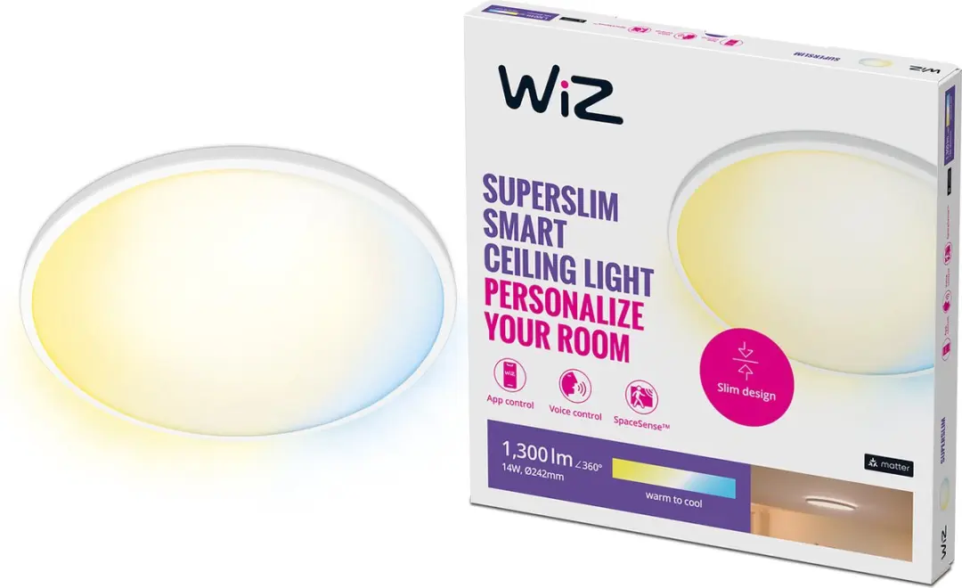 WiZ SuperSlim Plafondlamp 14W 25cm
