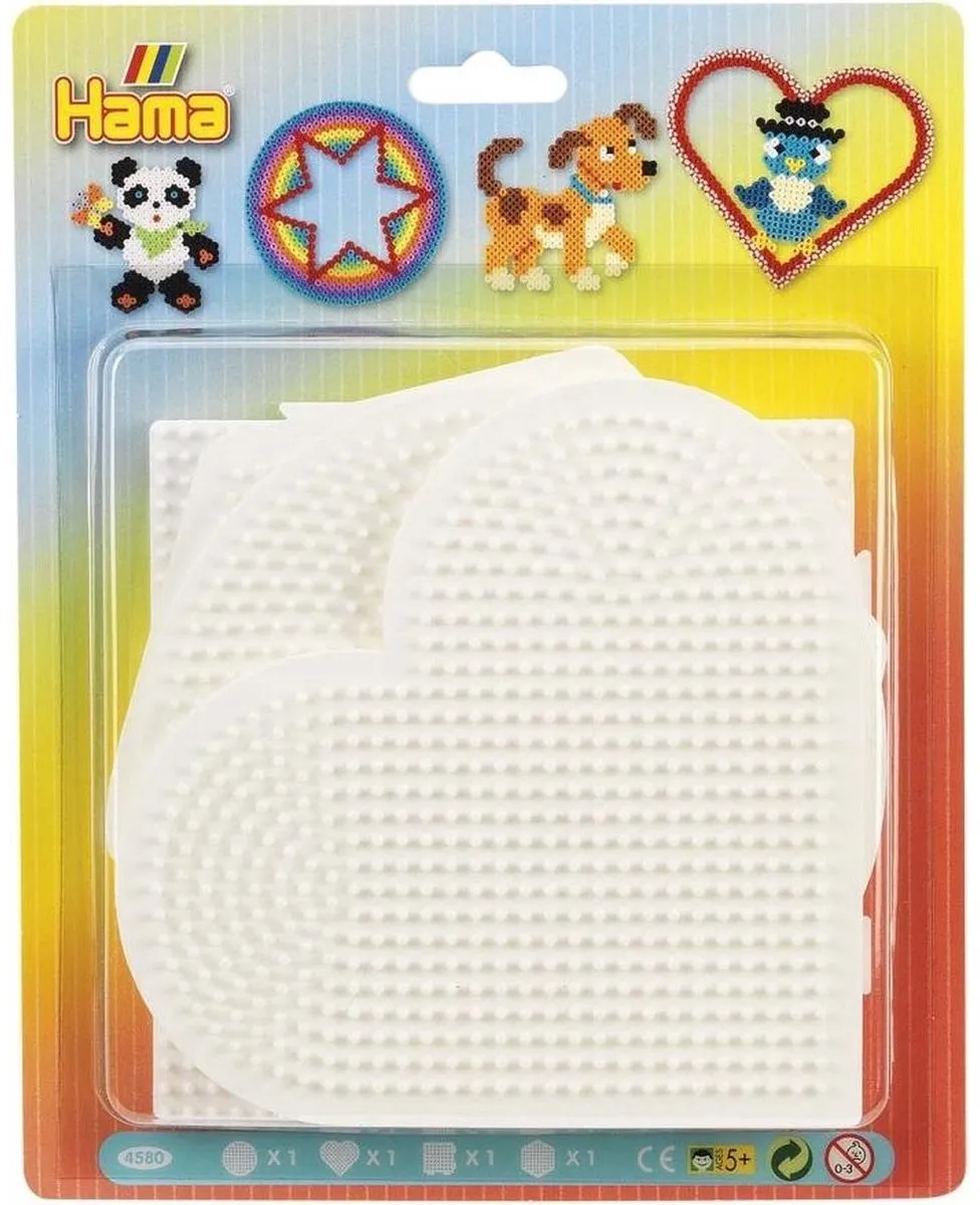 Hama Pegboard Blister - 4 Vormen - Wit - afbeelding 6 van 6