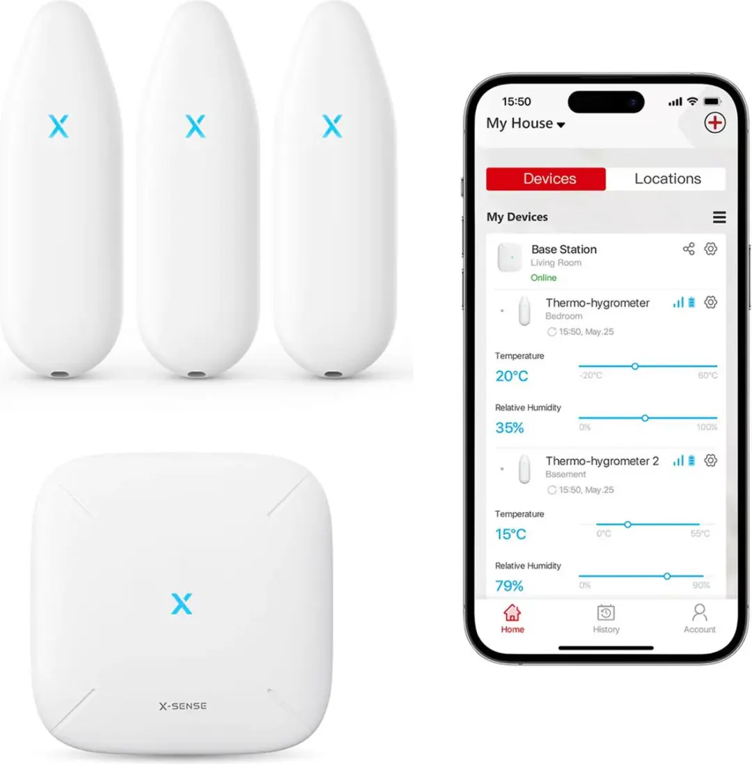 X-Sense Smart Hygrometer bundel