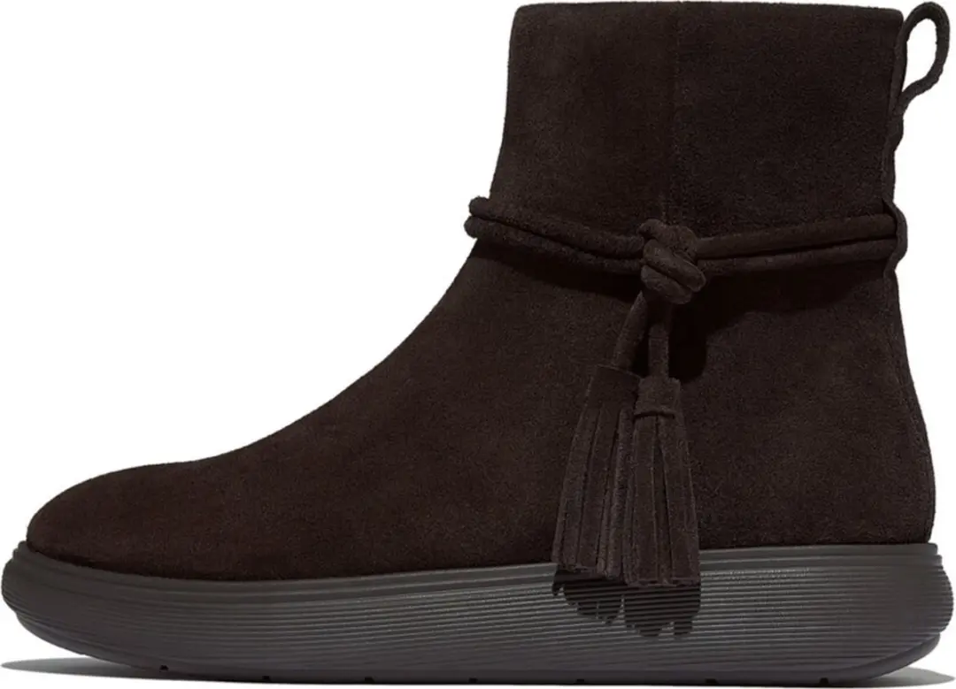 FitFlop IQ-Comff Tassel Suede Short Boots BRUIN