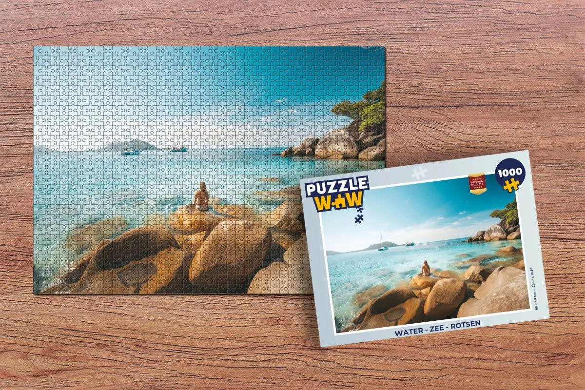 PuzzleWow Zee Rotsen Legpuzzel 1000 Stuks - Multicolor