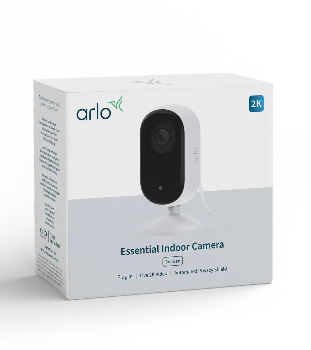 Arlo Essential3 VMC3070-100EUS Beveiligingscamera - Wit - afbeelding 2 van 6