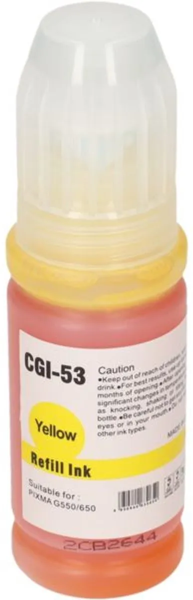 PrintAbout GI-53Y Inktcartridge Geel - 70ml - o.a. Canon PIXMA G5050/G6050