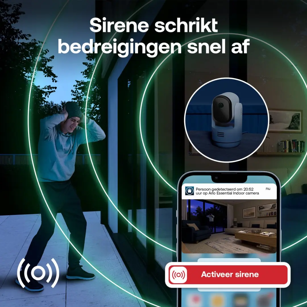 Arlo Essential 3 2K PTZ Binnencamera - 2-pack - VMC3273-100EUS - afbeelding 4 van 6