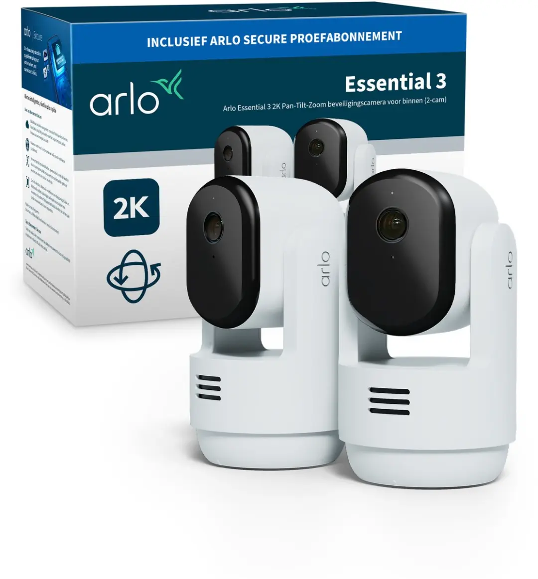 Arlo Essential 3 2K PTZ Binnencamera