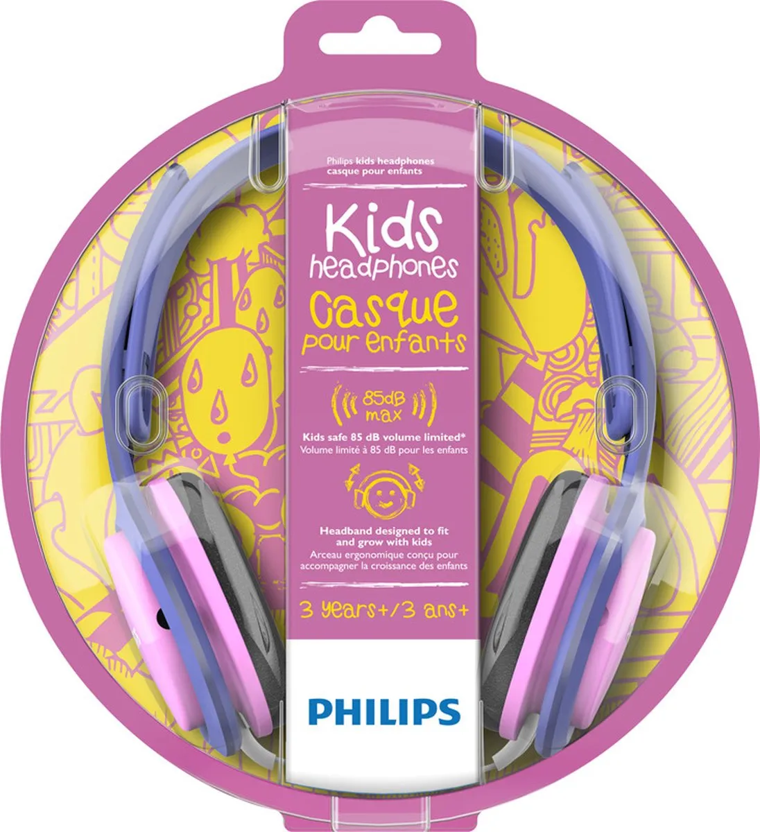 Philips SHK2000 Kids Koptelefoon - Roze/Paars