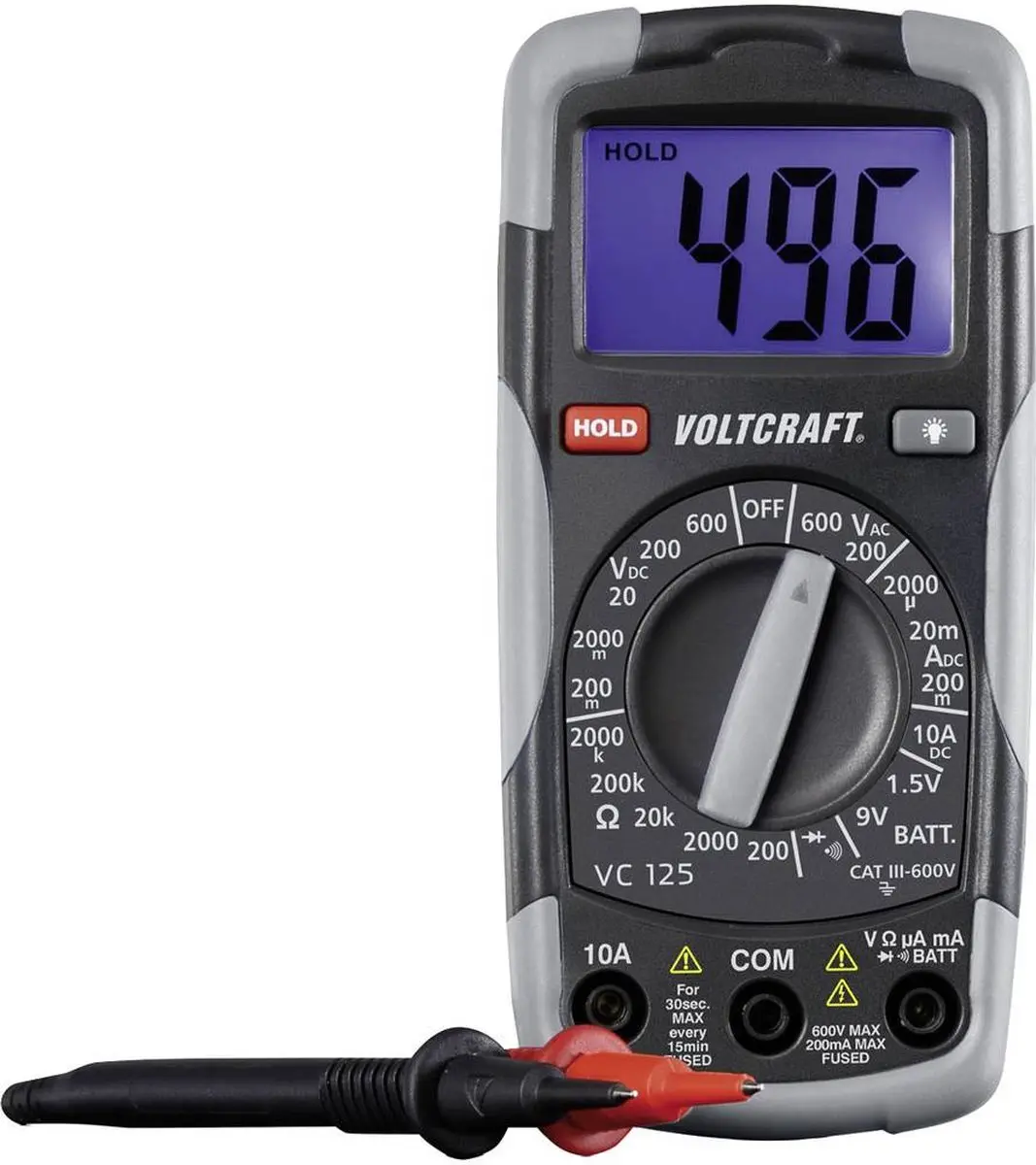 Voltcraft DT-TEST-KIT 150 Multimeter - CAT III 600V - afbeelding 2 van 5