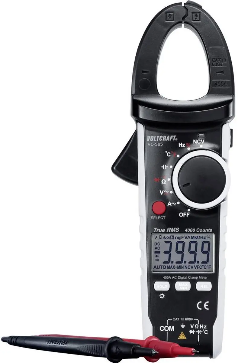 Voltcraft VC585 Stroomtang Digitaal CAT III 600V