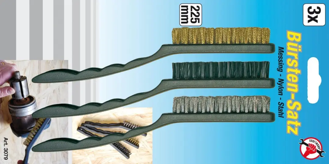 BGS technic Borstelset 3-delig BGS3079 - Staal, Messing, Nylon - afbeelding 2 van 6