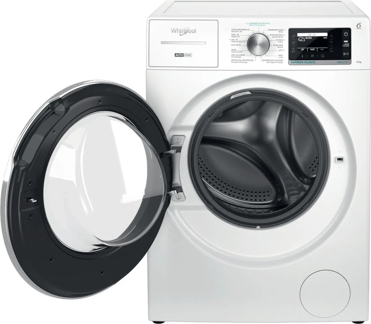 Whirlpool W8 89AD Silence BE Wasmachine 8 kg - Wit