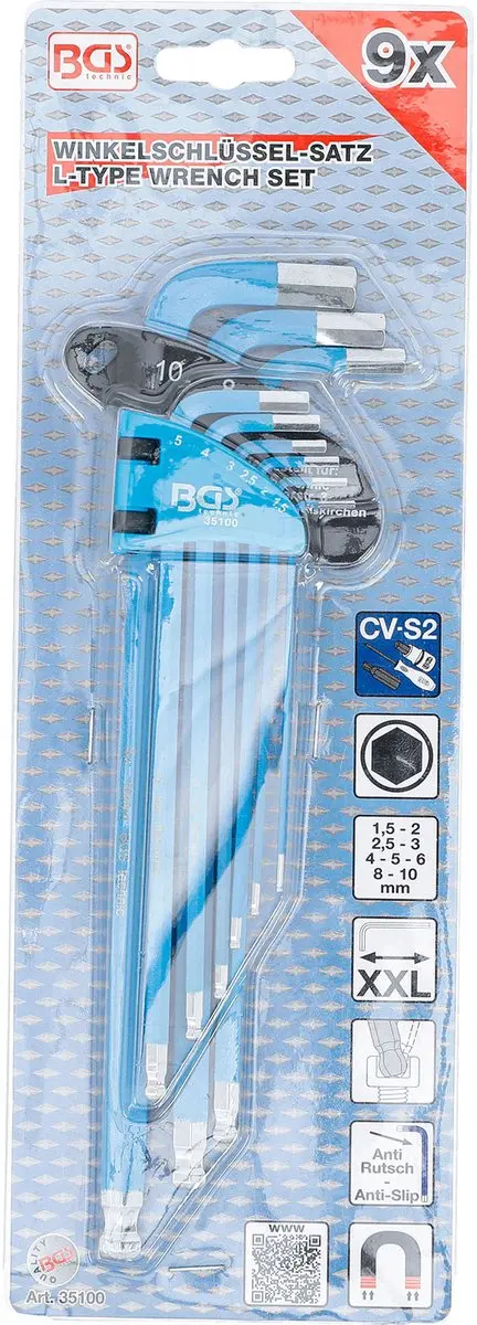 BGS technic Inbussleutelset 9-delig - 1,5-10mm - afbeelding 4 van 6