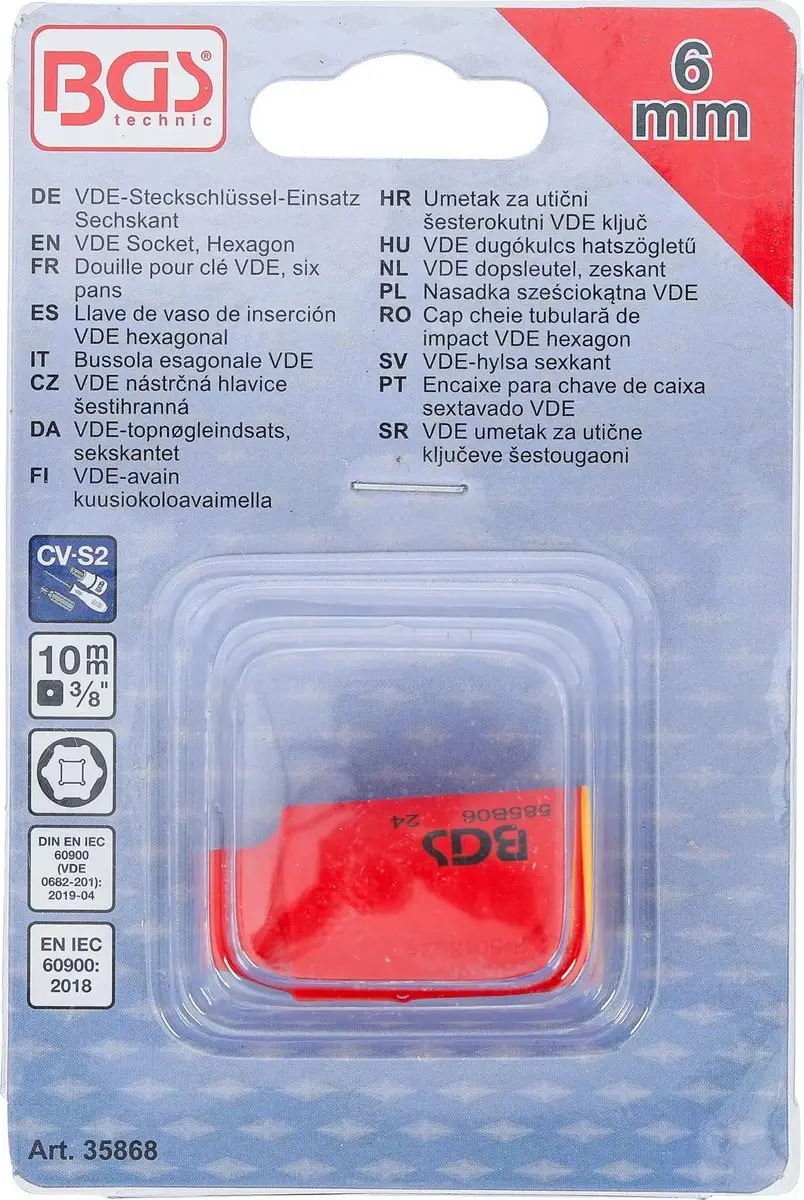 BGS VDE dopsleutel, zeskant