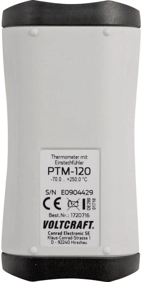 Voltcraft PTM-120 Temperatuurmeter -70 tot 250 °C IP65 - afbeelding 2 van 5