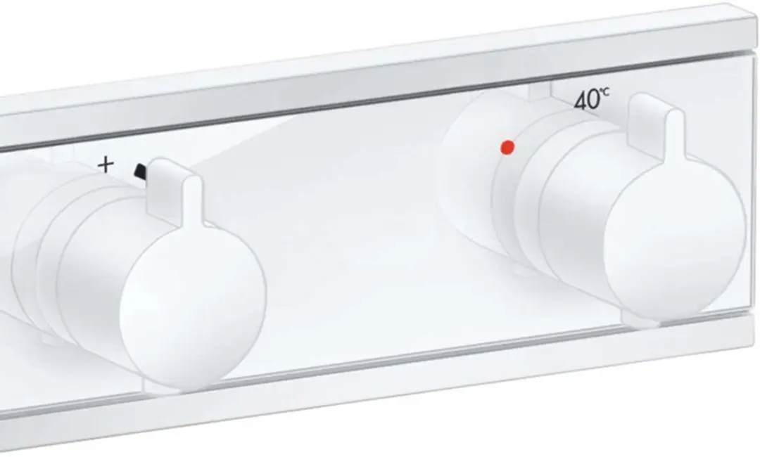Hansgrohe RainSelect - Afbouwdeel voor inbouw douchethermostaat voor 4 functies, mat wit 15382700 - afbeelding 5 van 5