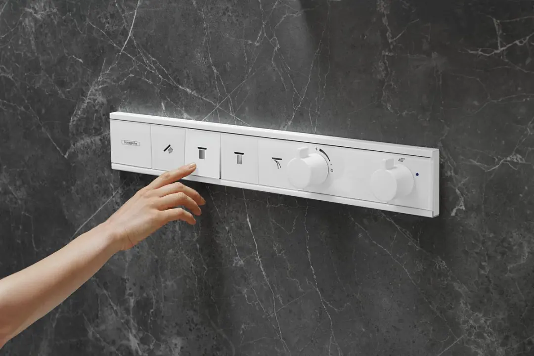 Hansgrohe RainSelect - Afbouwdeel voor inbouw douchethermostaat voor 4 functies, mat wit 15382700 - afbeelding 3 van 5