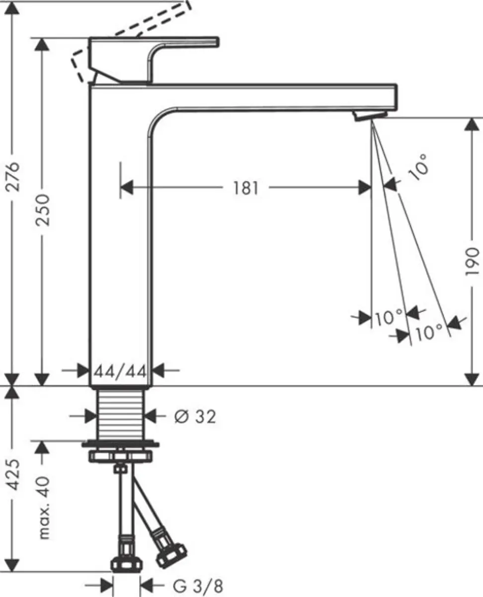 Hansgrohe Vernis Shape wastafelkraan