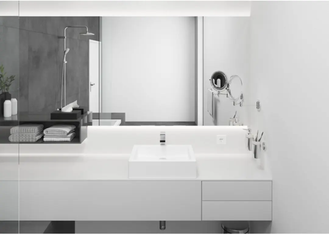 Hansgrohe Vernis Shape wastafelkraan - model 230 - opbouw - laag - eengreeps - mat zwart - afbeelding 3 van 6