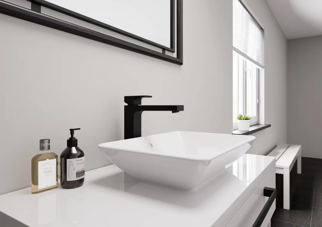 Hansgrohe Vernis Shape wastafelkraan - model 230 - opbouw - laag - eengreeps - mat zwart - afbeelding 5 van 6