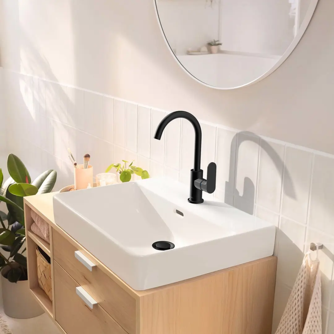 Hansgrohe Rebris S 210 Wastafelmengkraan - Mat Zwart - afbeelding 6 van 6
