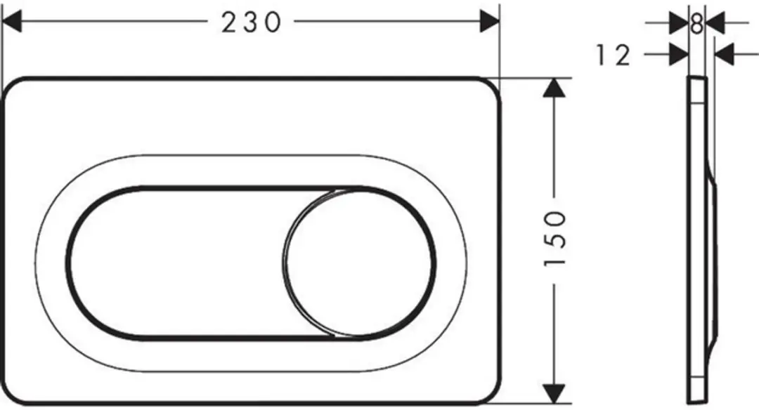 Hansgrohe iFrame Original S Drukplaat 66002000 - Chroom - afbeelding 3 van 6