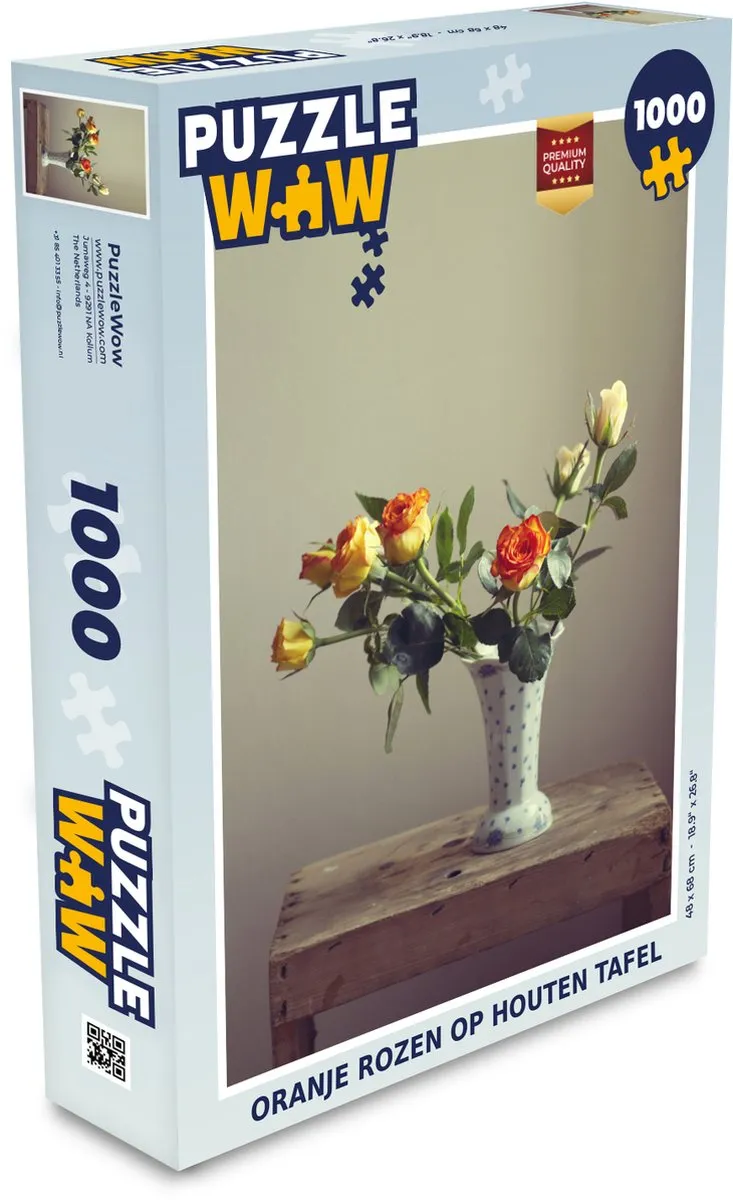 PuzzleWow Rozen Legpuzzel 1000 Stuks - Multicolor