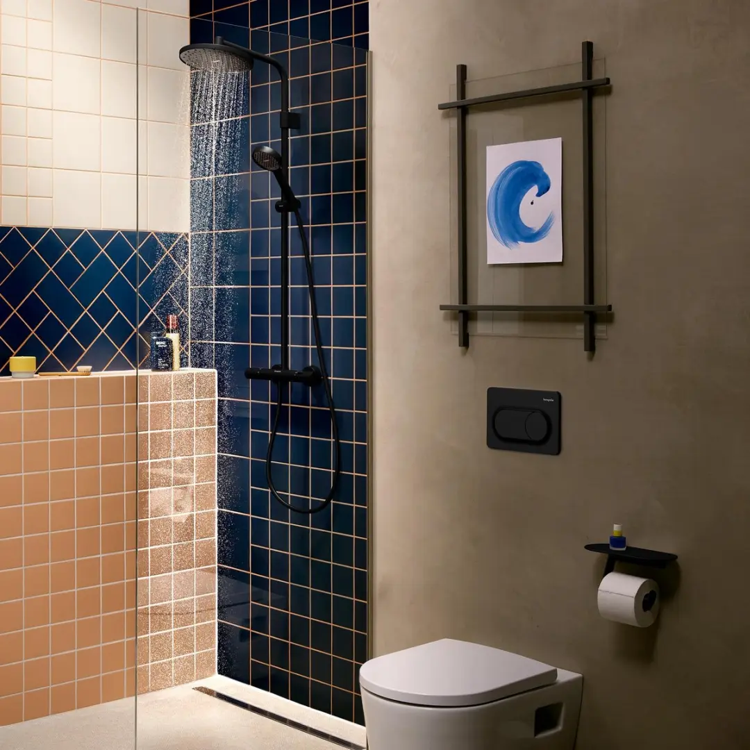 Hansgrohe iFrame Original S 66002670 Drukplaat - Mat Zwart - afbeelding 2 van 6