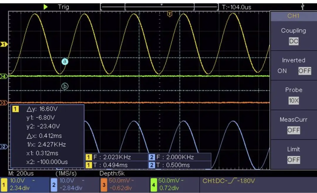Voltcraft DSO-2154 Digitale oscilloscoop 150 MHz - 4-kanaals - afbeelding 4 van 6