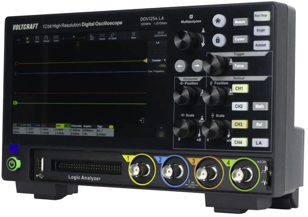 Voltcraft DOV1254 LA Digitale Oscilloscoop 125MHz - afbeelding 3 van 6