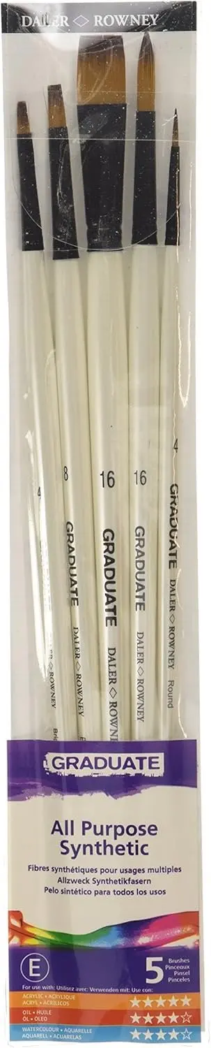 Daler Rowney Graduate 5 Synthetische Kwasten Set