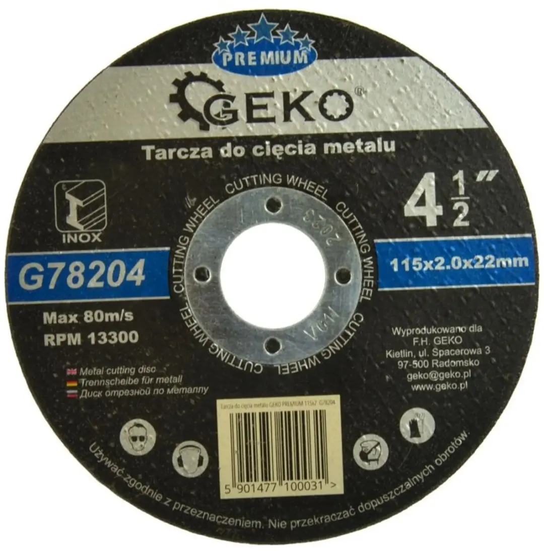 GEKO Metaalschijf Corundum 115mm