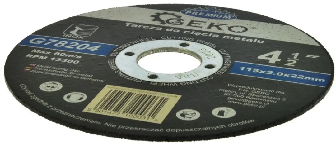 GEKO Metaalschijf Corundum 115mm - 2mm - 10 stuks - afbeelding 2 van 3