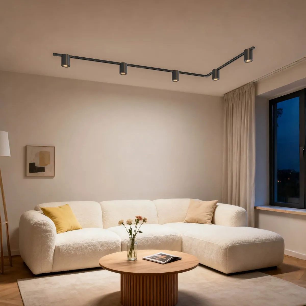 Ledvion 3m LED Railverlichting Set - 5 Spots - Zwart