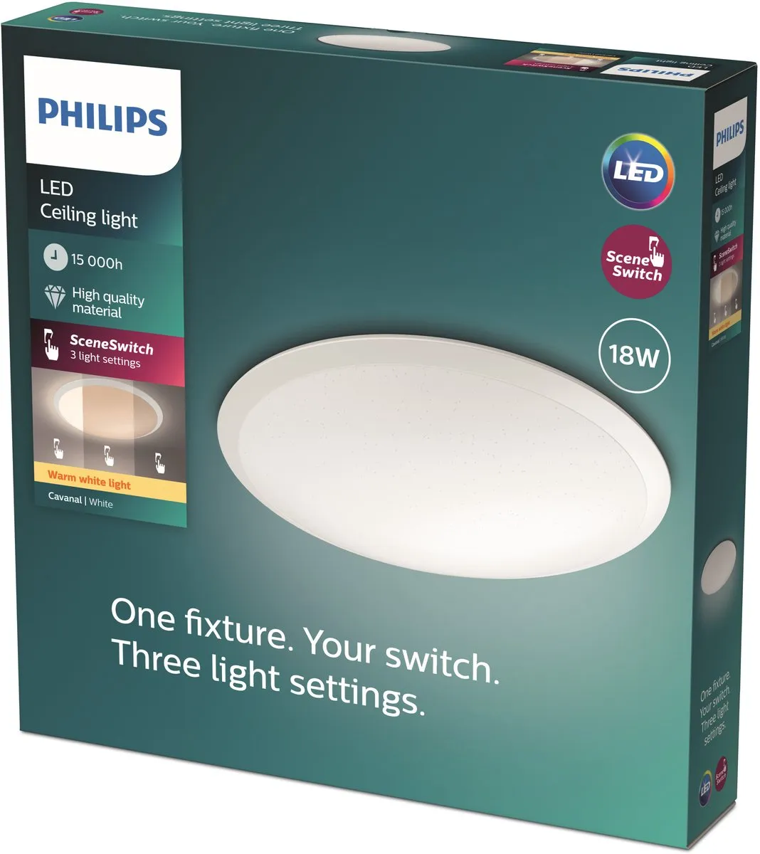 Philips Cavanal Plafondlamp 18W
